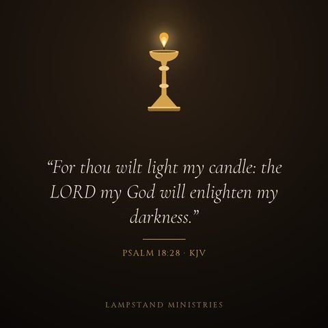 Psalm 18:28 (KJV) verse art