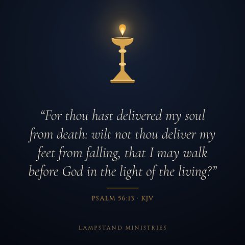 Psalm 56:13 (KJV) verse art